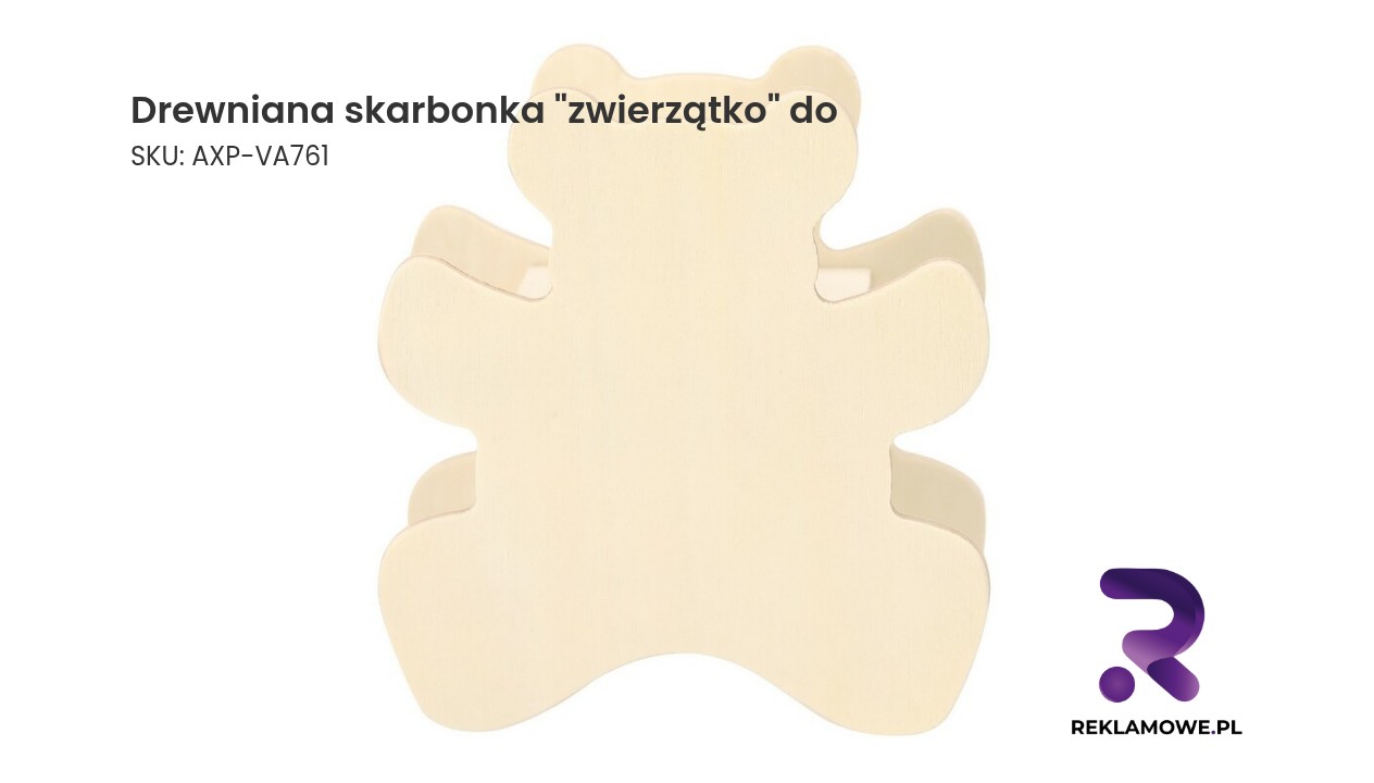 Drewniana skarbonka na pieniądze